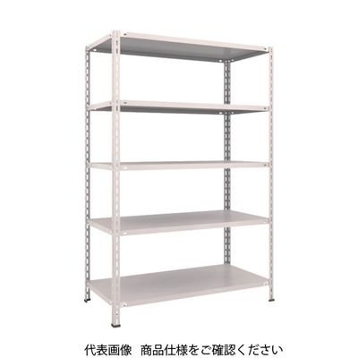 TRUSCO スチールラック 軽量棚 中棚ボルトレス型1200X600X1800 5段 ネオグレー L64W-15 NG 1台(1個)（直送品）