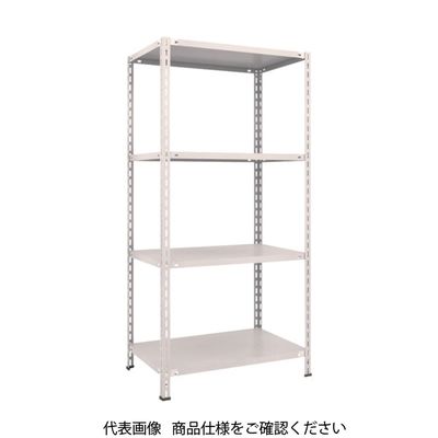 TRUSCO スチールラック 軽量棚 中棚ボルトレス型 875X600X1800 4段 ネオグレー L63W-14 NG 1台(1個)（直送品）