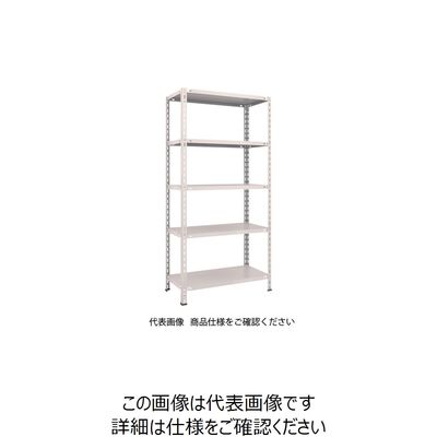 TRUSCO スチールラック 軽量棚 中棚ボルトレス型 875X450X1800 5段 ネオグレー L63X-15 NG 1台(1個)（直送品）