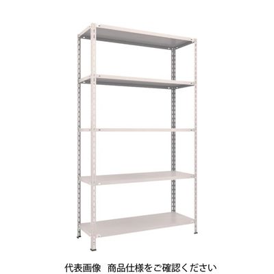 TRUSCO スチールラック 軽量棚 中棚ボルトレス型1200X450X2100 5段 ネオグレー L74X-15 NG 1台(1個)（直送品）