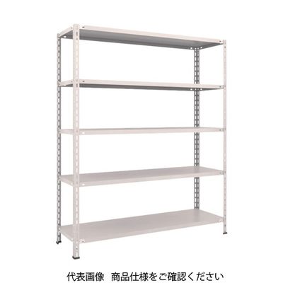 TRUSCO スチールラック 軽量棚 中棚ボルトレス型1500X450X1800 5段 ネオグレー L65X-15 NG 1台(1個)（直送品）