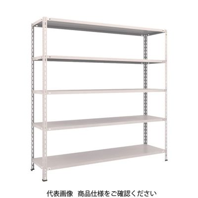 TRUSCO スチールラック 軽量棚 中棚ボルトレス型1800X450X1800 5段 ネオグレー L66X-15 NG 1台(1個)（直送品）