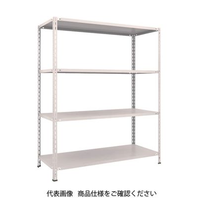 TRUSCO スチールラック 軽量棚 中棚ボルトレス型1500X600X1800 4段 ネオグレー L65W-14 NG 1台(1個)（直送品）