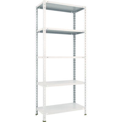 TRUSCO スチールラック 軽量棚 中棚ボルトレス型 875X450X2100 5段 ネオグレー L73X-15 NG 1台(1個)（直送品）