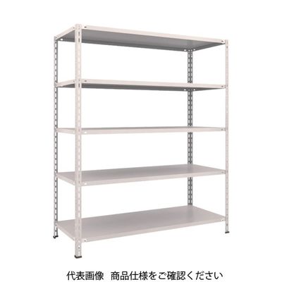 TRUSCO スチールラック 軽量棚 中棚ボルトレス型1500X600X1800 5段 ネオグレー L65W-15 NG 1台(1個)（直送品）