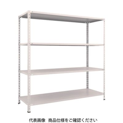 TRUSCO スチールラック 軽量棚 中棚ボルトレス型1800X600X1800 4段 ネオグレー L66W-14 NG 1台(1個)（直送品）