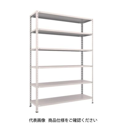 TRUSCO スチールラック 軽量棚 中棚ボルトレス型1500X450X2100 6段 ネオグレー L75X-16 NG 1台(1個)（直送品）
