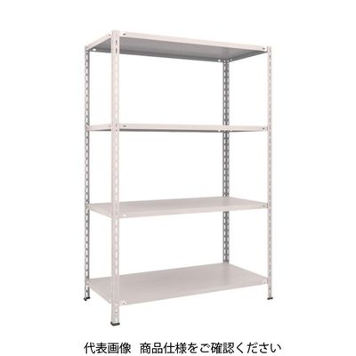 TRUSCO スチールラック 軽量棚 中棚ボルトレス型1200X600X1800 4段 ネオグレー L64W-14 NG 1台(1個)（直送品）