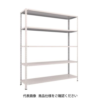 TRUSCO スチールラック 軽量棚 中棚ボルトレス型1800X450X2100 5段 ネオグレー L76X-15 NG 1台(1個)（直送品）