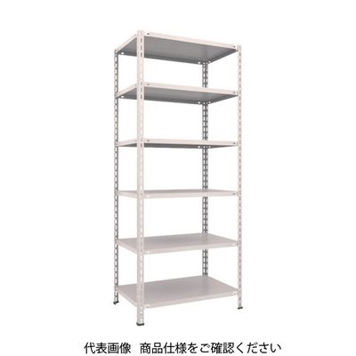 TRUSCO スチールラック 軽量棚 中棚ボルトレス型 875X600X2100 6段 ネオグレー L73W-16 NG 1台(1個)（直送品）