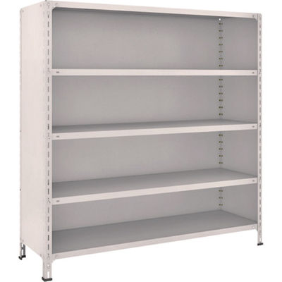 TRUSCO スチールラック 軽量棚背板・側板付 W1500XD450X1500 5段 ネオグレー 55X-25 NG 1台(1個)（直送品）