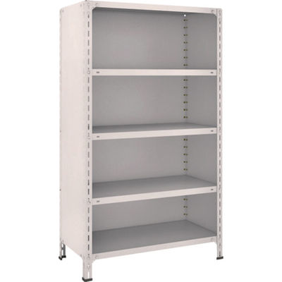 TRUSCO スチールラック 軽量棚背板・側板付 W875XD450XH1500 5段 ネオグレー 53X-25 NG 1台(1個)（直送品）