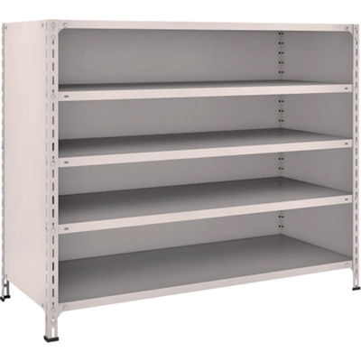 TRUSCO スチールラック 軽量棚背板・側板付 W1500XD600X1200 5段 ネオグレー 45W-25 NG 1台(1個)（直送品）