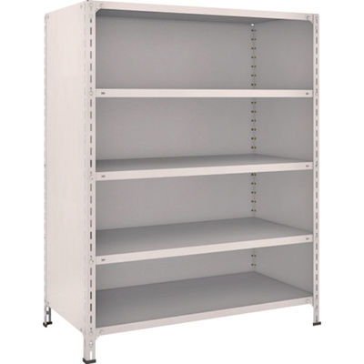 TRUSCO スチールラック 軽量棚背板・側板付 W1200XD600X1500 5段 ネオグレー 54W-25 NG 1台(1個)（直送品）