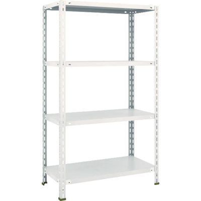 TRUSCO スチールラック 軽量棚 中棚ボルトレス型 875X450X1500 4段 ネオグレー L53X-14 NG 1台(1個)（直送品）