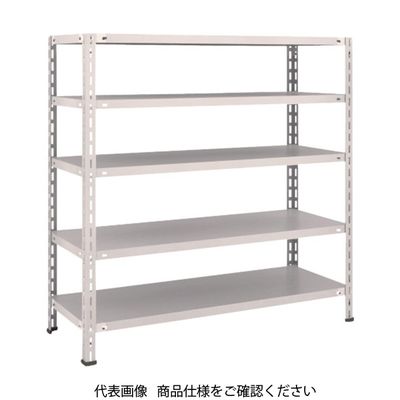 TRUSCO スチールラック 軽量棚 中棚ボルトレス型1200X450X1200 5段 ネオグレー L44X-15 NG 1台(1個)（直送品）