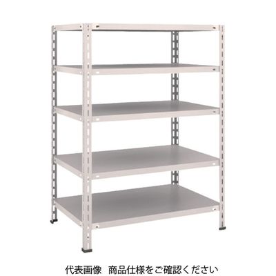 TRUSCO スチールラック 軽量棚 中棚ボルトレス型 875X600X1200 5段 ネオグレー L43W-15 NG 1台(1個)（直送品）