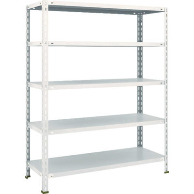 TRUSCO スチールラック 軽量棚 中棚ボルトレス型1200X450X1500 5段 ネオグレー L54X-15 NG 1台(1個)（直送品）
