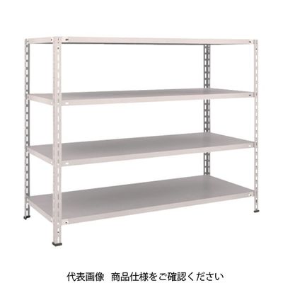 TRUSCO スチールラック 軽量棚 中棚ボルトレス型1500X600X1200 4段 ネオグレー L45W-14 NG 1台(1個)（直送品）