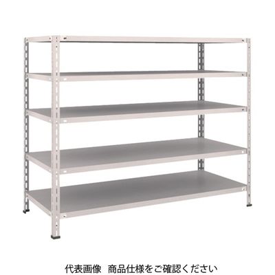 TRUSCO スチールラック 軽量棚 中棚ボルトレス型1500X600X1200 5段 ネオグレー L45W-15 NG 1台(1個)（直送品）