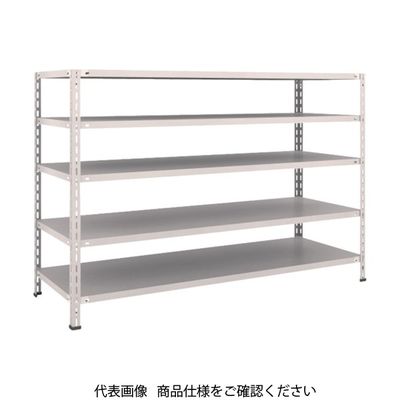 TRUSCO スチールラック 軽量棚 中棚ボルトレス型1800X600X1200 5段 ネオグレー L46W-15 NG 1台(1個)（直送品）