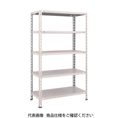 TRUSCO スチールラック 軽量棚 中棚ボルトレス型 875X450X1500 5段 ネオグレー L53X-15 NG 1台(1個)（直送品）