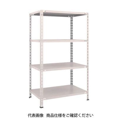 TRUSCO スチールラック 軽量棚 中棚ボルトレス型 875X600X1500 4段 ネオグレー L53W-14 NG 1台(1個)（直送品）
