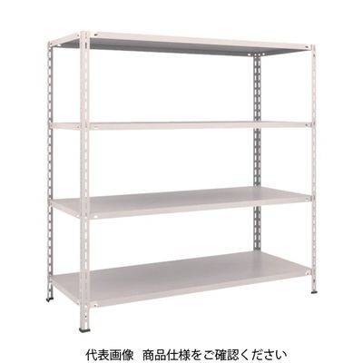 TRUSCO スチールラック 軽量棚 中棚ボルトレス型1500X600X1500 4段 ネオグレー L55W-14 NG 1台(1個)（直送品）