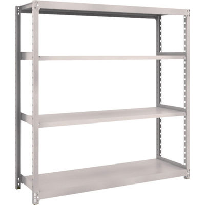 TRUSCO スチールラック M2型軽中量棚 1460×450×H1500 4段 単体 ネオグレー M2-5544 NG 1セット(1個)（直送品）