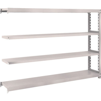 TRUSCO スチールラック M2型軽中量棚 1760×300×H1200 4段 連結 ネオグレー M2-4634B NG 1セット(1個)（直送品）