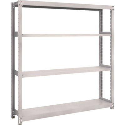 TRUSCO スチールラック M2型軽中量棚 1460×300×H1500 4段 単体 ネオグレー M2-5534 NG 1セット(1個)（直送品）