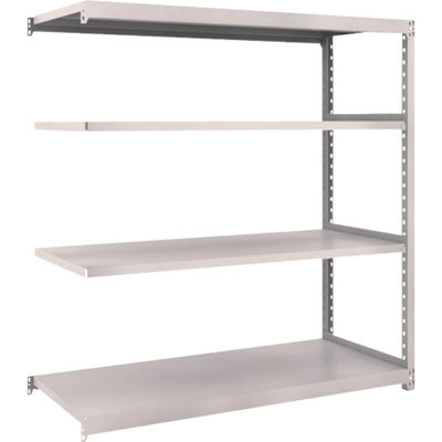 TRUSCO スチールラック M2型軽中量棚 1460×600×H1500 4段 連結 ネオグレー M2-5564B NG 1セット(1個)（直送品）