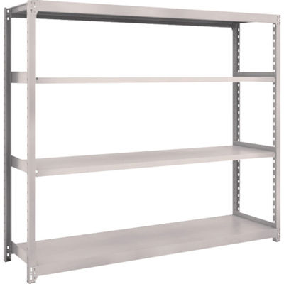 TRUSCO スチールラック M2型軽中量棚 1760×450×H1500 4段 単体 ネオグレー M2-5644 NG 1セット(1個)（直送品）