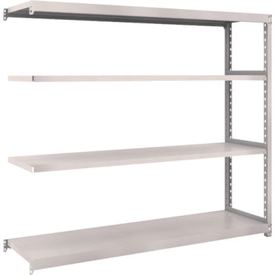 TRUSCO スチールラック M2型軽中量棚 1760×450×H1500 4段 連結 ネオグレー M2-5644B NG 1セット(1個)（直送品）