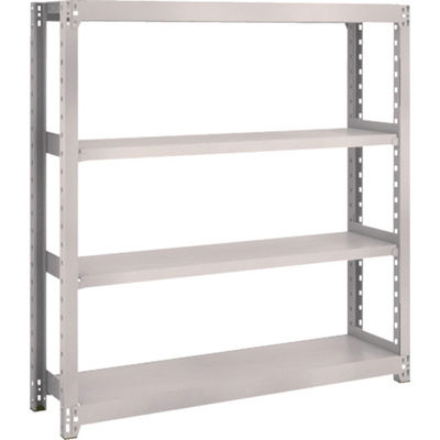 TRUSCO スチールラック M2型軽中量棚 1160×300×H1200 4段 単体 ネオグレー M2-4434 NG 1セット(1個)（直送品）