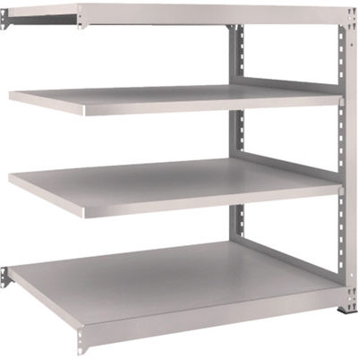 TRUSCO スチールラック M3型中量棚 1200×921×H1200 4段 連結 ネオグレー M3-4494B NG 1セット(1個)（直送品）