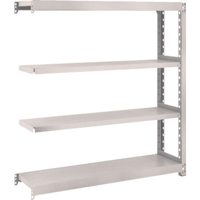 TRUSCO スチールラック M2型軽中量棚 1160×300×H1200 4段 連結 ネオグレー M2-4434B NG 1セット(1個)（直送品）