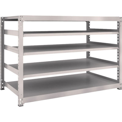 TRUSCO スチールラック M3型中量棚 1800×921×H1200 5段 単体 ネオグレー M3-4695 NG 1セット(1個)（直送品）