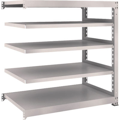 TRUSCO スチールラック M3型中量棚 1200×721×H1200 5段 連結 ネオグレー M3-4475B NG 1セット(1個)（直送品）