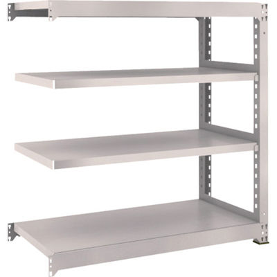 TRUSCO スチールラック M3型中量棚 1200×571×H1200 4段 連結 ネオグレー M3-4464B NG 1セット(1個)（直送品）