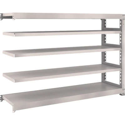 TRUSCO スチールラック M3型中量棚 1800×471×H1200 5段 連結 ネオグレー M3-4655B NG 1セット(1個)（直送品）