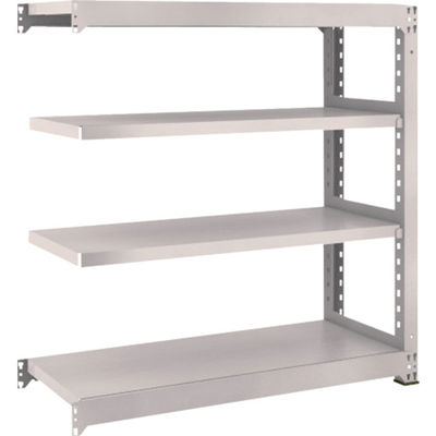 TRUSCO スチールラック M3型中量棚 1200×471×H1200 4段 連結 ネオグレー M3-4454B NG 1セット(1個)（直送品）