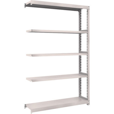 TRUSCO スチールラック M2型軽中量棚 1160×300×H1800 5段 連結 ネオグレー M2-6435B NG 1セット(1個)（直送品）