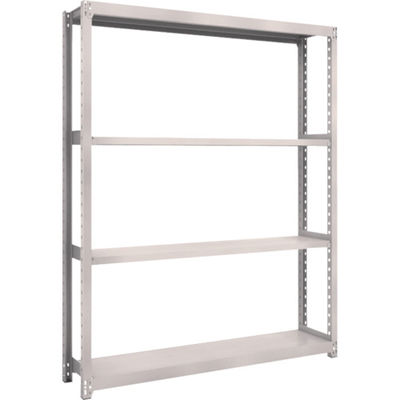 TRUSCO スチールラック M2型軽中量棚 1460×300×H1800 4段 単体 ネオグレー M2-6534 NG 1セット(1個)（直送品）