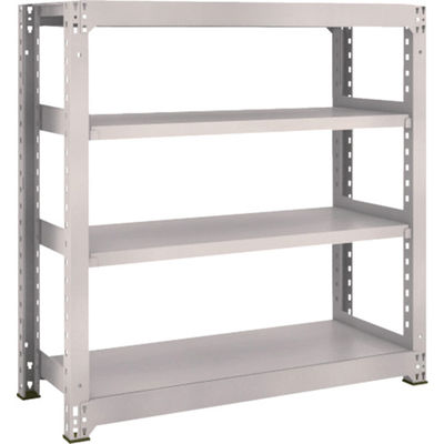 TRUSCO スチールラック M3型中量棚 1200×471×H1200 4段 単体 ネオグレー M3-4454 NG 1セット(1個)（直送品）
