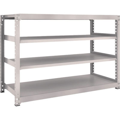 TRUSCO スチールラック M3型中量棚 1800×721×H1200 4段 単体 ネオグレー M3-4674 NG 1セット(1個)（直送品）