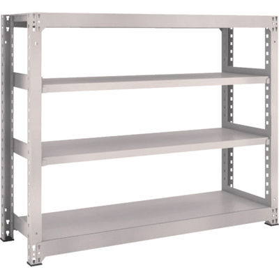 TRUSCO スチールラック M3型中量棚 1500×471×H1200 4段 単体 ネオグレー M3-4554 NG 1セット(1個)（直送品）