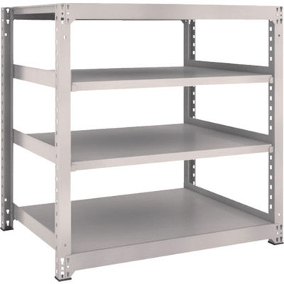 TRUSCO スチールラック M3型中量棚 1200×921×H1200 4段 単体 ネオグレー M3-4494 NG 1セット(1個)（直送品）