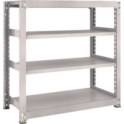 TRUSCO スチールラック M3型中量棚 1200×571×H1200 4段 単体 ネオグレー M3-4464 NG 1セット(1個)（直送品）
