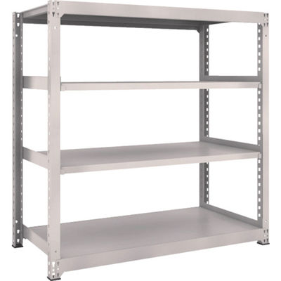 TRUSCO スチールラック M3型中量棚 1500×721×H1500 4段 単体 ネオグレー M3-5574 NG 1セット(1個)（直送品）